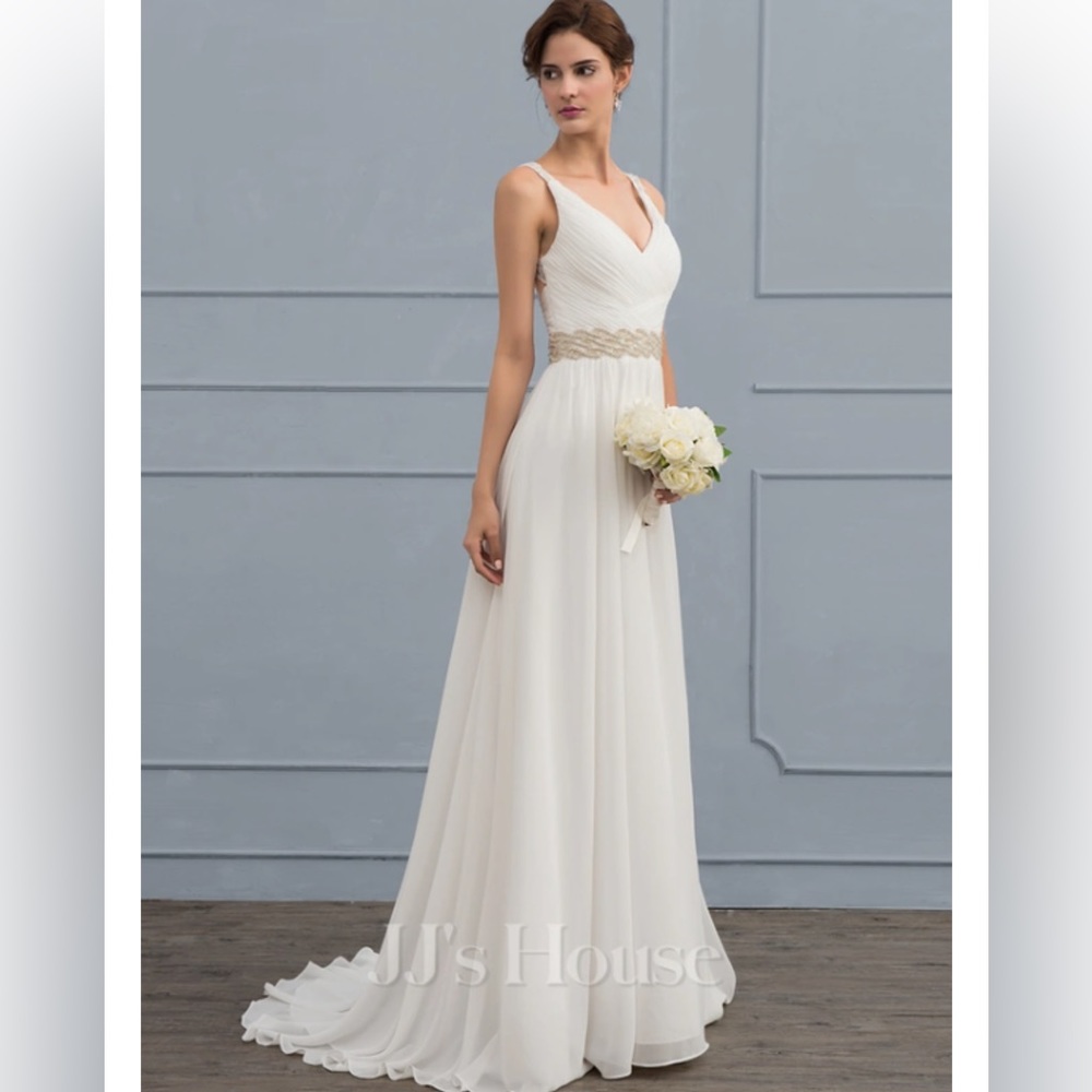 JJs House Elegant White Wedding Dress